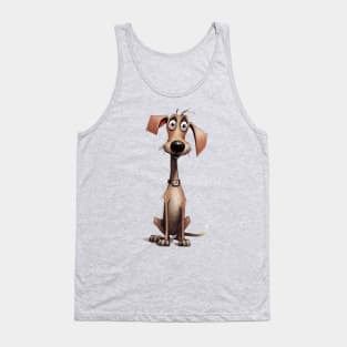 Funny Happy Coward Dog Tank Top